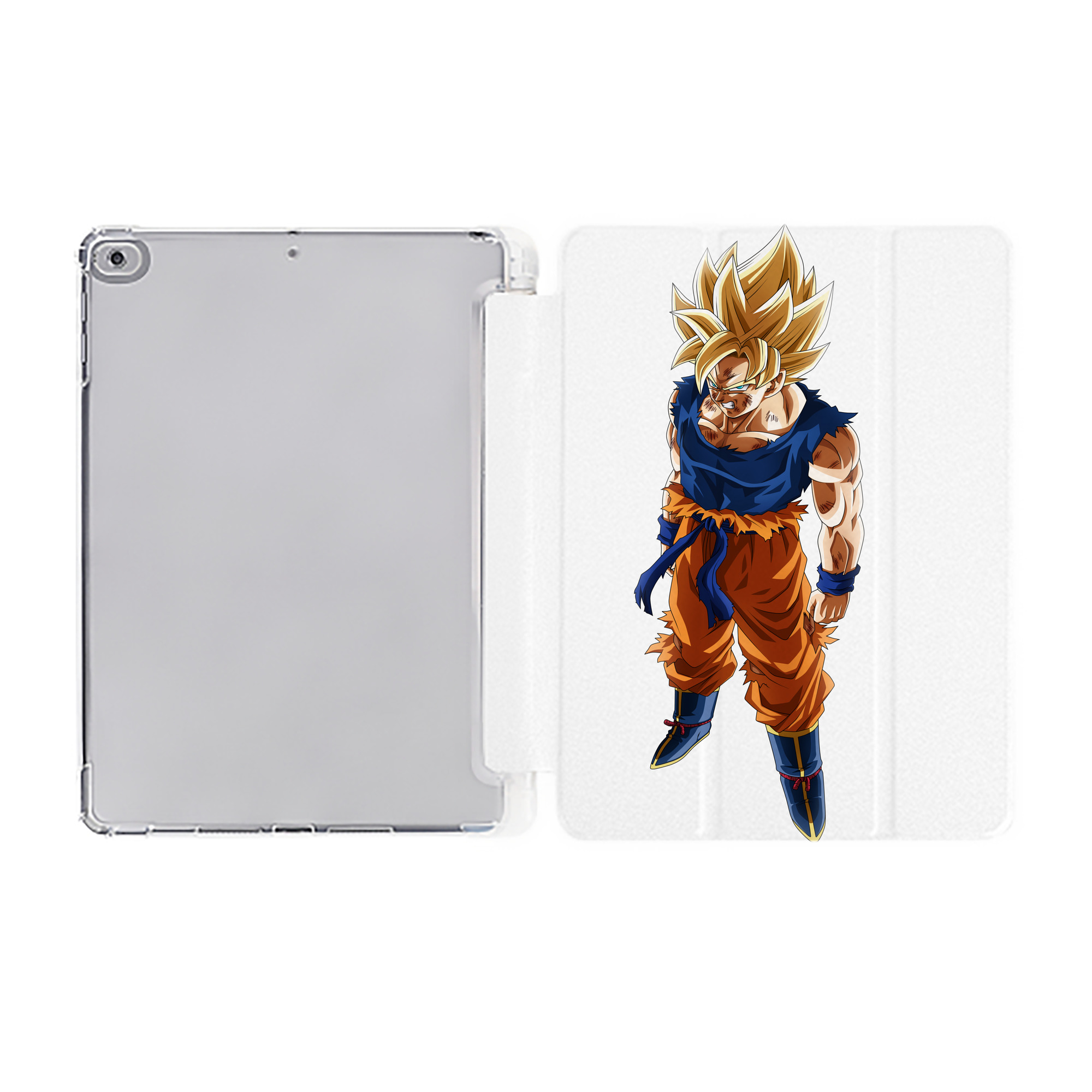 （画像用） ドラゴンボール 孫悟空（そん ごくう）Son Goku カカロット DRAGON BALL Kakarotto IPad ケース ペン収納付き 三つ折りスタンド PUレザー×シリコン 対応機種9.5/10.5/10.9インチ